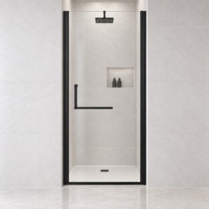Semi-Frameless Pivot Shower Door with 1/4" Clear Tempered Glass